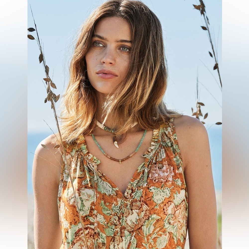 Peruvian Connection Matanzas Tank Dress Floral Flowy Bohemian Summer Size 8 - Picture 3 of 15